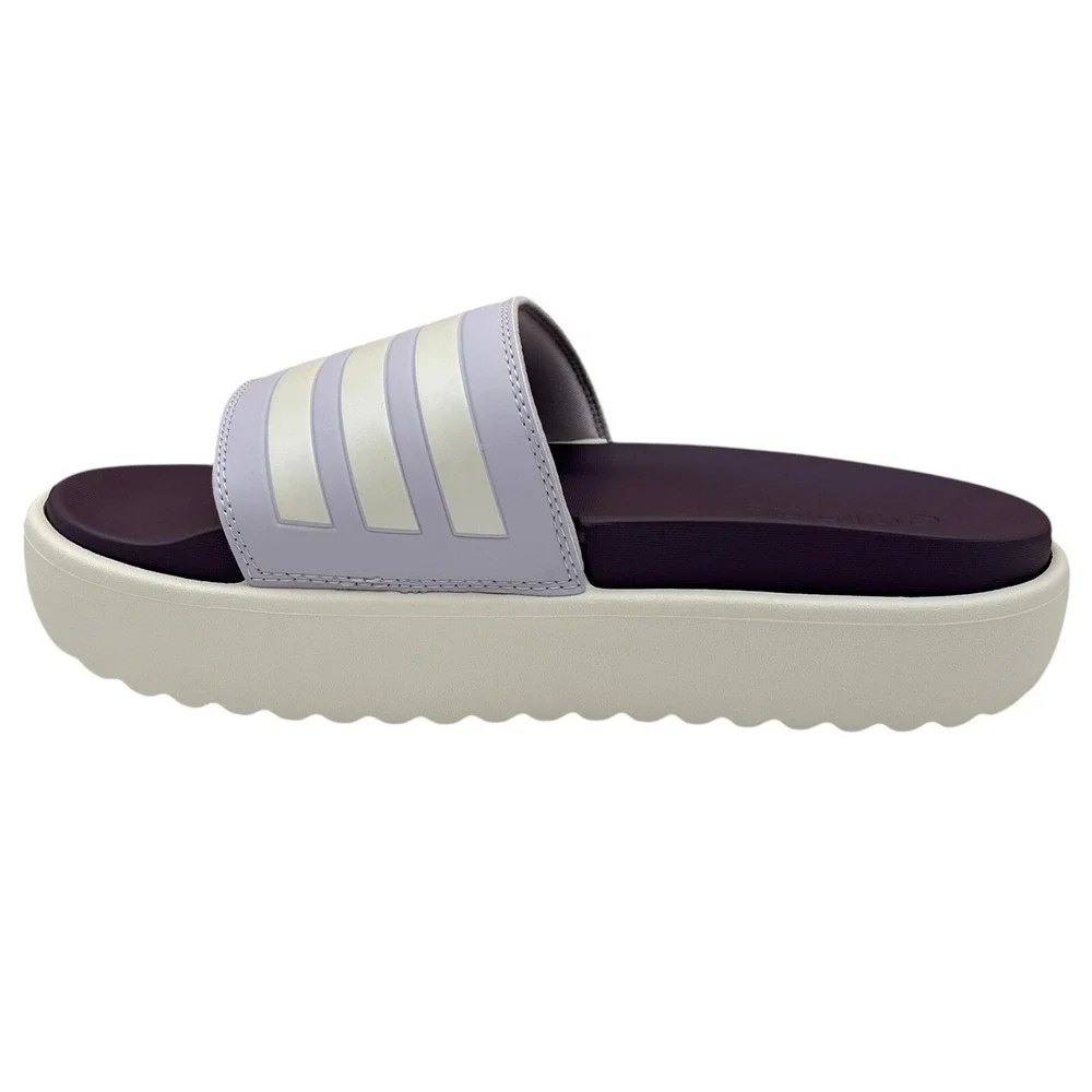 adidas Women's Adilette Platform‎ Slide Sandals Size 8 (Fits like 9) Lavender